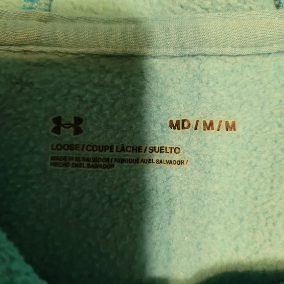 Under Armour Sky-Blue Hoodie with White Logo - Picture 3 of 3